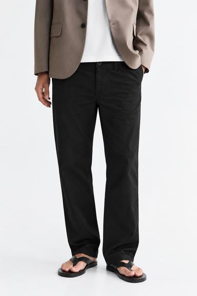 Midnight Black Essential Remi cotton Trousers