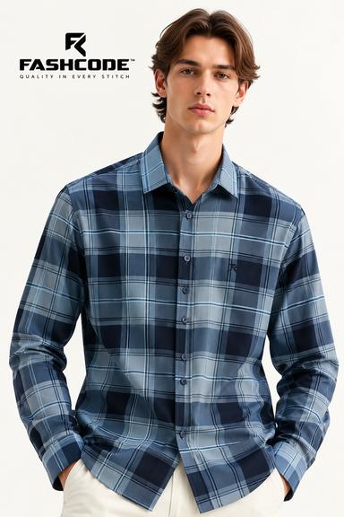 Navy Slate Check Shirt